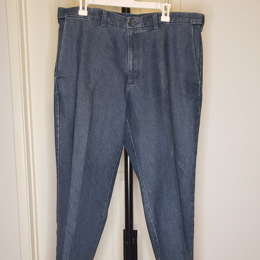 Men's Hagger Blue Stretch Denim Trouser 38 x 29